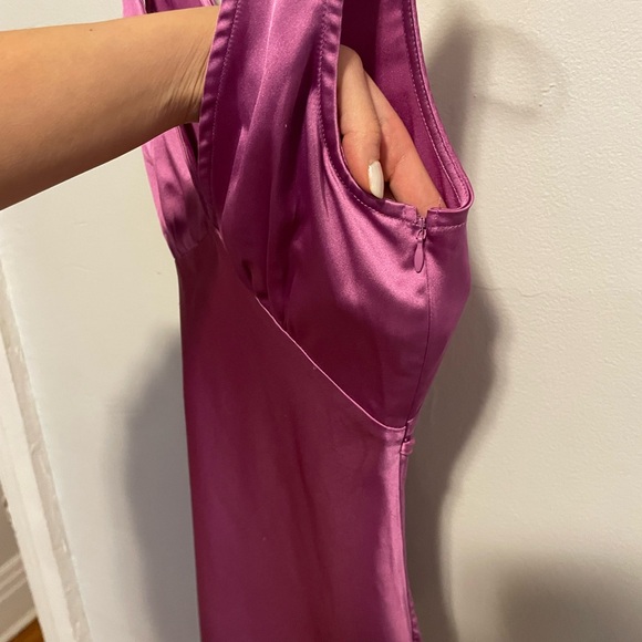 Princess Polly Satin Magenta Slip Dress - Picture 8 of 9